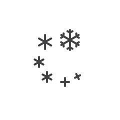 Snow storm icon vector, filled flat sign, solid pictogram isolated on white. Symbol, logo illustration.