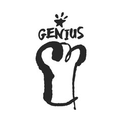 Chef Genius Calligraphy Sign