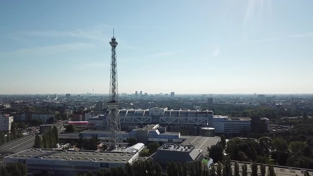 Berlin Skyline Funkturm - Aerial Flight