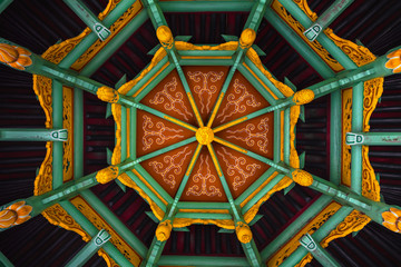 Traditional chinese abstract woodenroof as background background