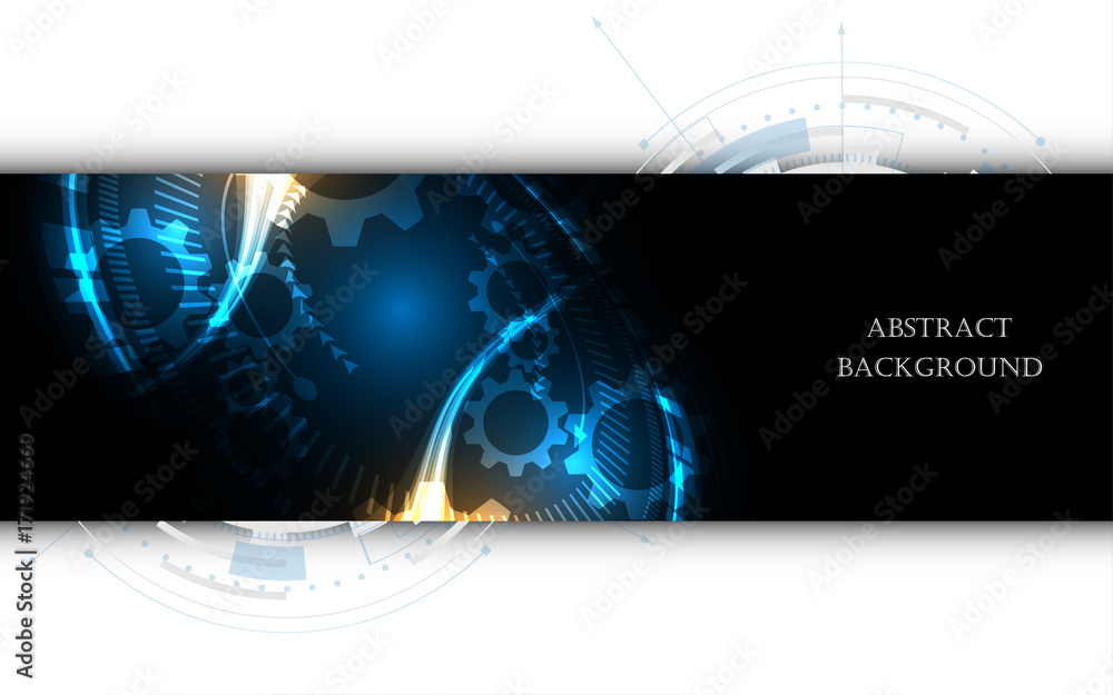 Wall mural abstract technology background hi-tech communication concept futuristic innovation background vector