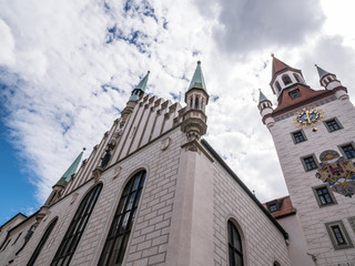 Fototapeta na wymiar The Old Town Hall, in city Munich, Germany