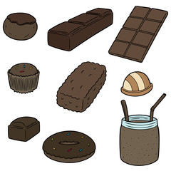 vector set of chocolate