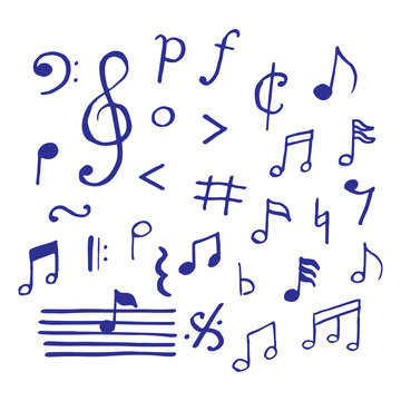 music notes doodle