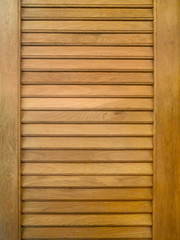 front view of wood louver door