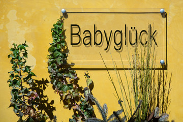 Obraz premium Schild 233 - Babyglück
