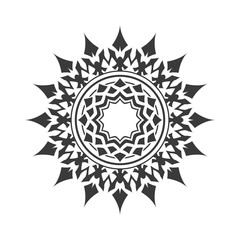 Abstract black star. Decorative element.