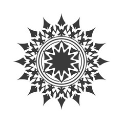 Abstract black star. Decorative element.