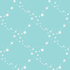 Christmas Snowflake Dots Seamless Pattern