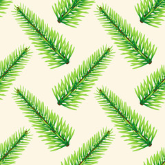 Pine Branch Christmas Seamless Pattern