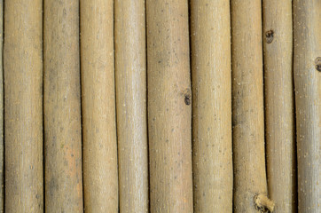 Background of vertically standing wooden maple rods.