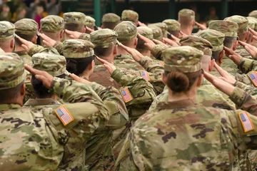 US soldiers giving salute © Bumble Dee