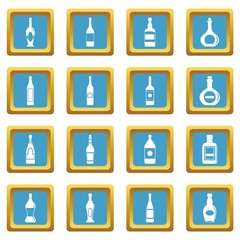 Bottle forms icons azure