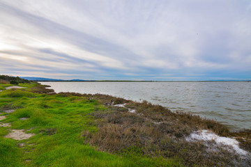Casey Forebay at Sunset, Mountain view, Santa Clara County, California, USA