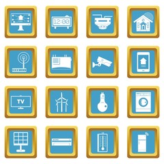 Smart home house icons azure