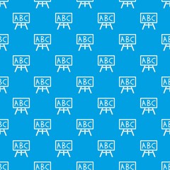 Obraz premium Chalkboard with the leters ABC pattern seamless blue