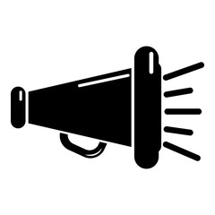 Megaphone icon, simple black style
