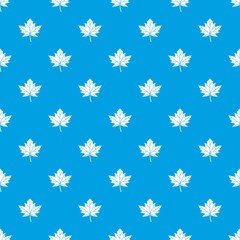 Maple leaf pattern seamless blue