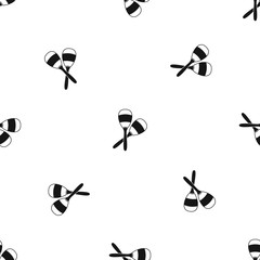 Maracas pattern seamless black