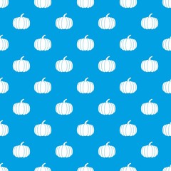 Pumpkin pattern seamless blue
