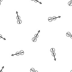 Cello pattern seamless black