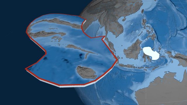 Molucca Sea Tectonic Plate. Elevation And Bathymetry