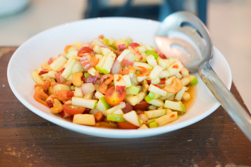 Salad with fresh fruits
