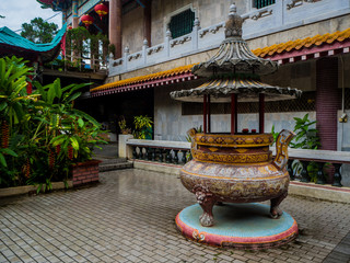 Beautiful Scenery Old Sacred Buddhist Kek Lok Si Temple in Penang, Malaysia