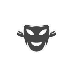 Mask icon. Vector logo on white background