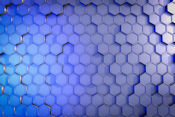 a honeycomb background blue shimmering
