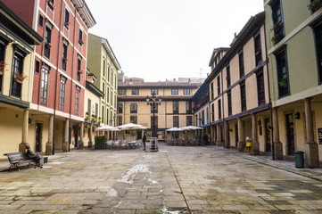 Plaza del Fontán en Oviedo, Principado de Asturias, España