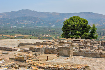 Phaistos palace archaeological site on Crete