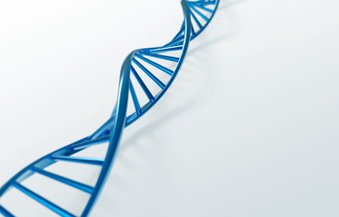 blue DNA helix, molecule or atom, Abstract atom or molecule structure for Science or medical background.