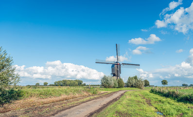 Fototapeta na wymiar The Noordeveldse Molen is a polder mill from 1795