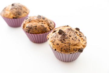 Sweet donuts with ciocolate