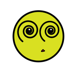 Hypnotized Cartoon Face Expression