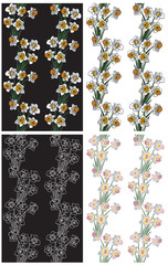 seamless pattern flowers Narcissus