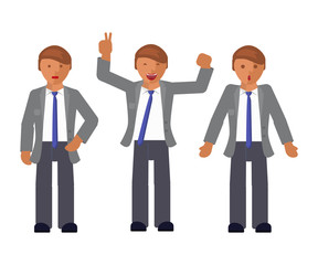 Set of man expression. 