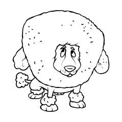 Poodle Dog Drawing Vector