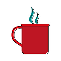 cup or mug with tea bag vector illustration design