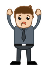 Perpiexed Cartoon Businessman
