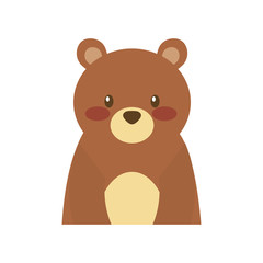 forest bear animal predator wild mammal vector illustration