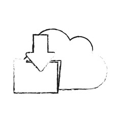 Cloud computing technology icon vector illustration graphic design
