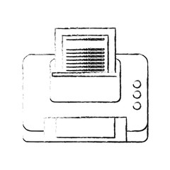 printer with paper icon image vector illustration design
