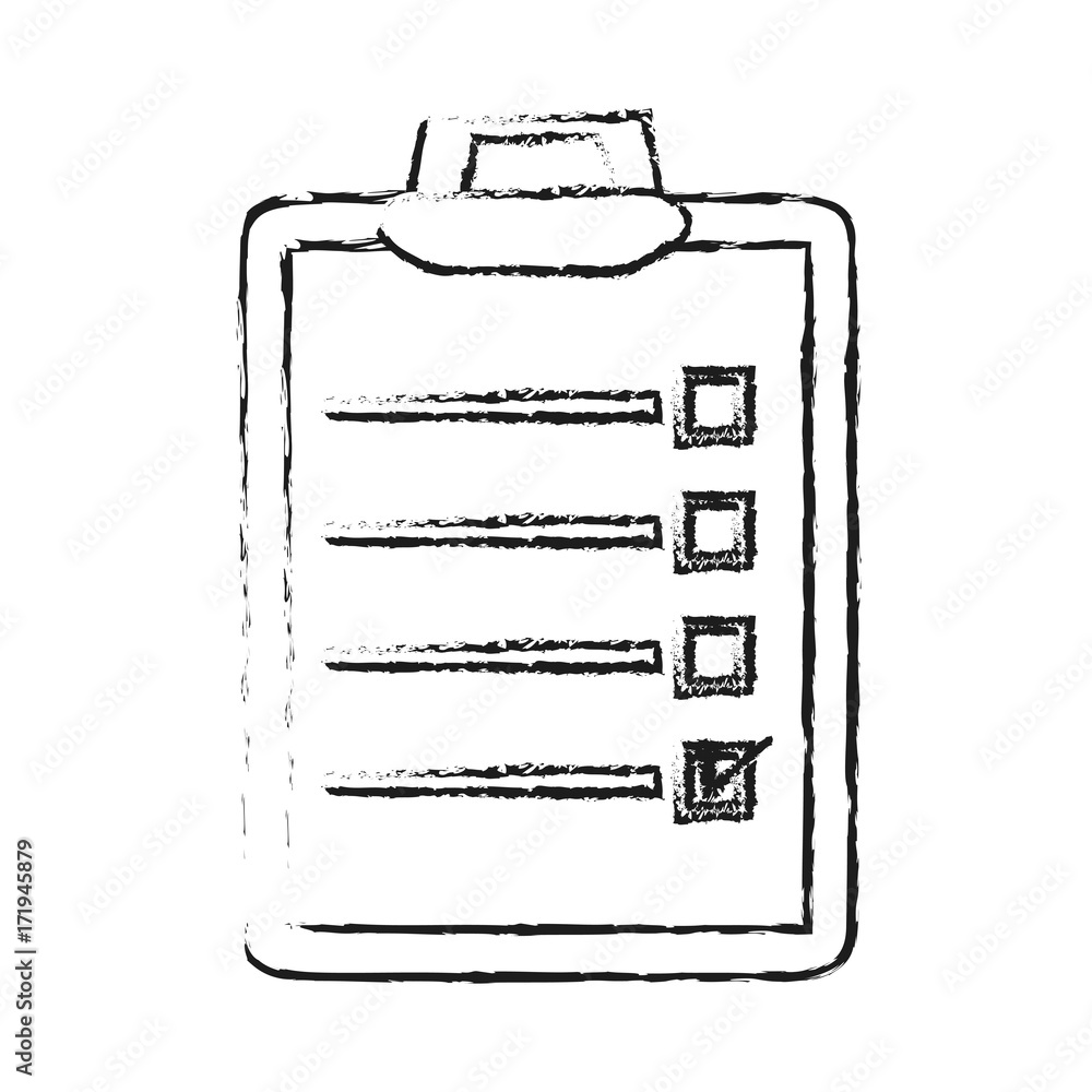 Poster clipboard with checklist icon image vector illustration design