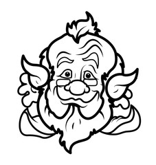 Old Leprechaun Character Face Drawing