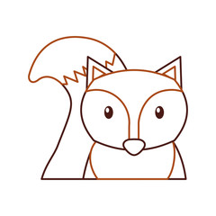 forest fox animal wildlife nature fauna vector illustration