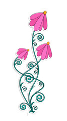 Xmas Flowers Clipart - vector clip-art illustration