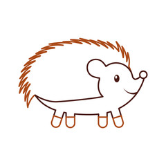 forest hedgehog animal wild fauna nature vector illustration