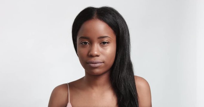 Beautiful black girl posing video
